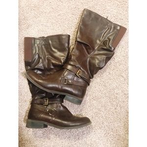 Brown boots-mid-calf